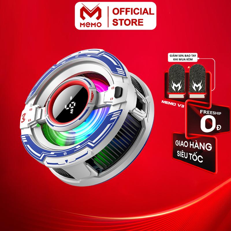 Quạt tản nhiệt điện thoại MEMO CX16 chế độ AI làm lạnh cực nhanh tăng fps giảm giật lag chơi game hỗ trợ liên quân FF