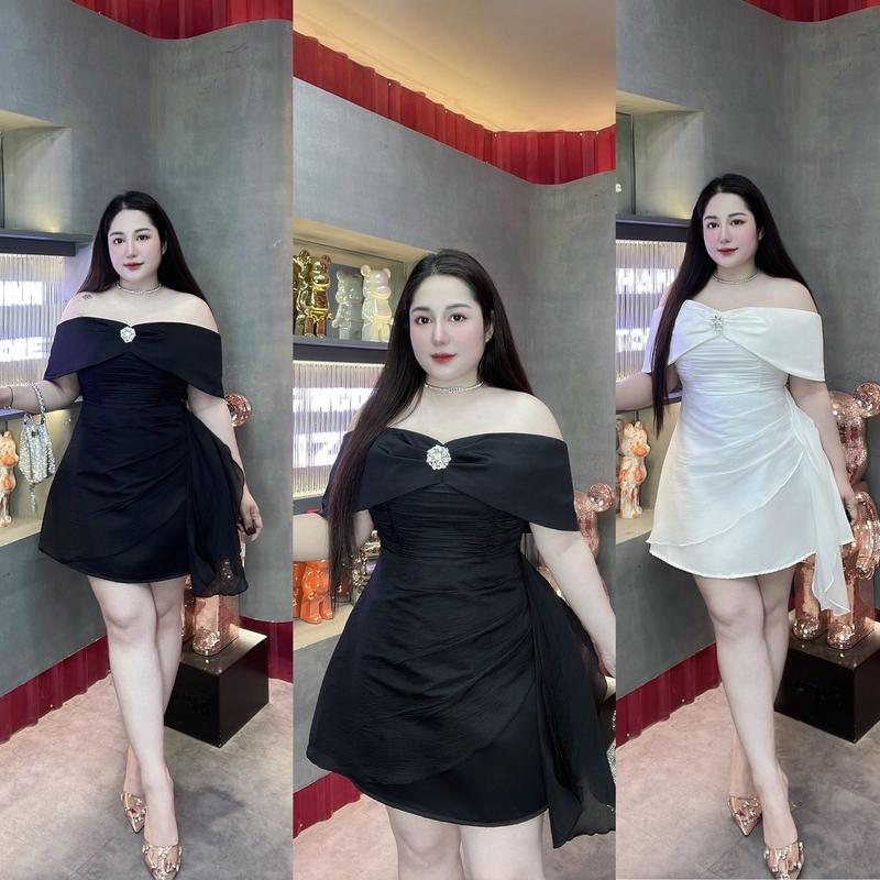 60-90KG ĐẦM THIẾT KẾ ĐI TIỆC TRỄ VAI KÈM 1 TAG ĐÁ BIGSIZE VƯƠNG NGỌC HÂN