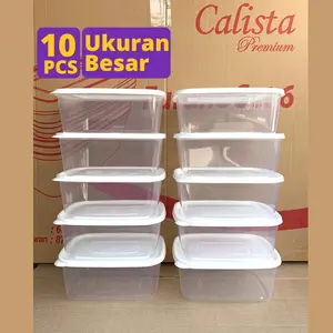 [CALISTA] FOOD CONTAINER CALISTA MELATI PREMIUM SET 10 PCS FOOD PREPARATION WADAH PENYIMAPANAN MAKANAN KULKAS