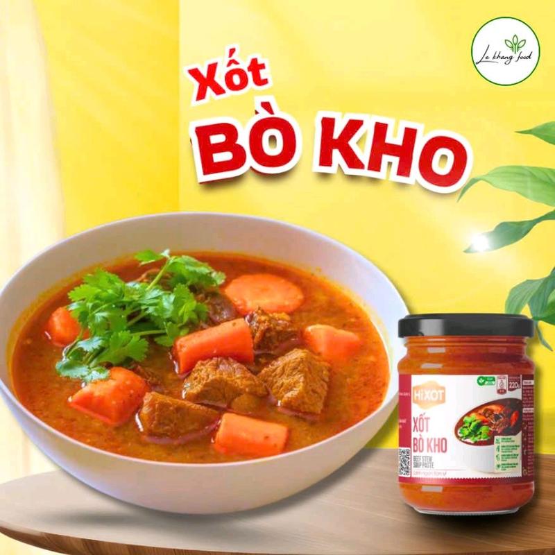 [VEGAN] XỐT BÒ KHO HiXOT hũ 220Gram, nấu bò kho, bò xốt vang, CHAY MẶN ĐỀU DÙNG ĐƯỢC Nước Sốt Gia Vị 1