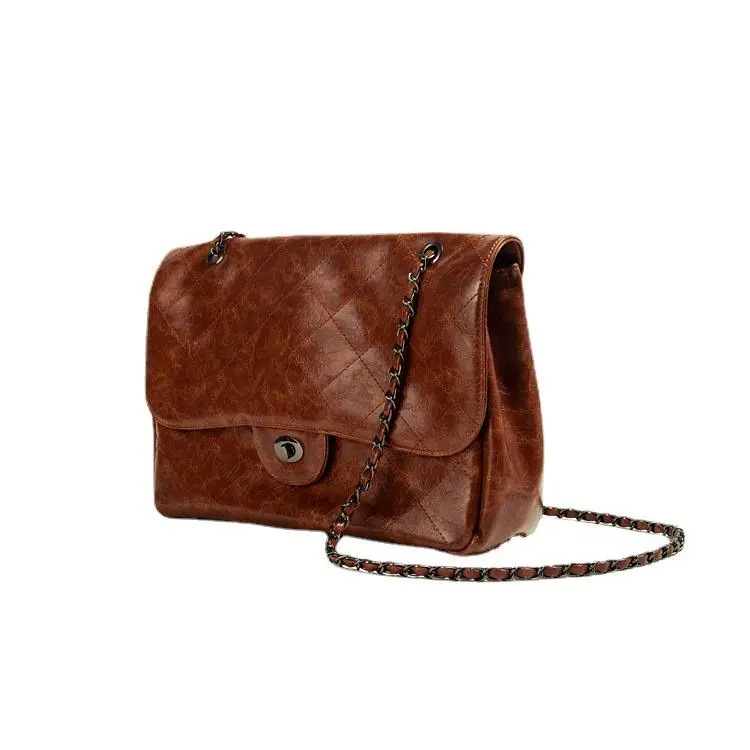 Túi Kẹp Nách Một Vai, Nữ, Dung Lượng Lớn, Phong Cách Cổ Điển Dây Xích Kim Cương Bag Kem 4