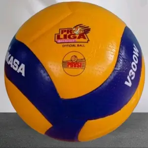 BOLA VOLI / VOLLY / VOLY MIKASSAA V300W SIZE 5 GRADE ORI PU TEBAL GLOSY KILAP FREE PENTIL