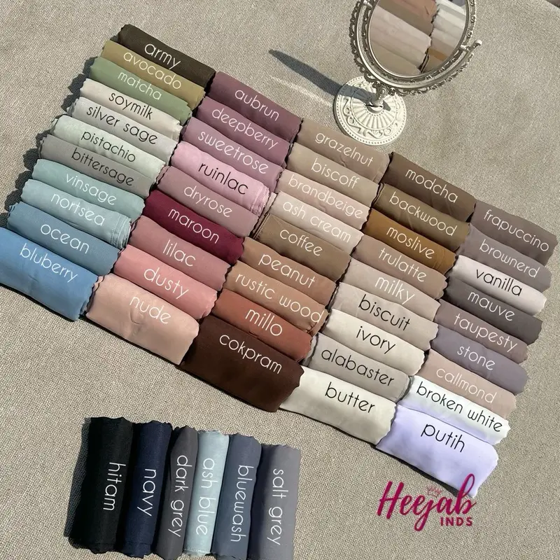 Plain Square by Heejab Inds | Hijab Pollycotton | Segiempat Bella Square 0