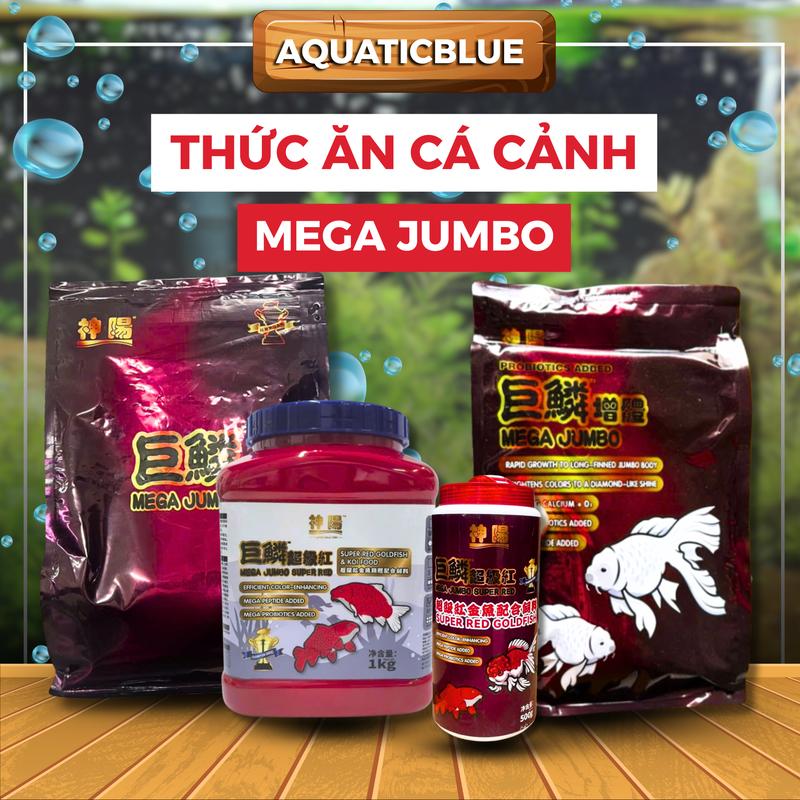 Thức Ăn Cá Cảnh Mega Jumbo Cao Cấp 1kg/hộp-túi – Dành Cho Cá Vàng, Cá Chép Sư Tử, Ranchu, Koi Mini, Phi Tân, Phượng Vũ...