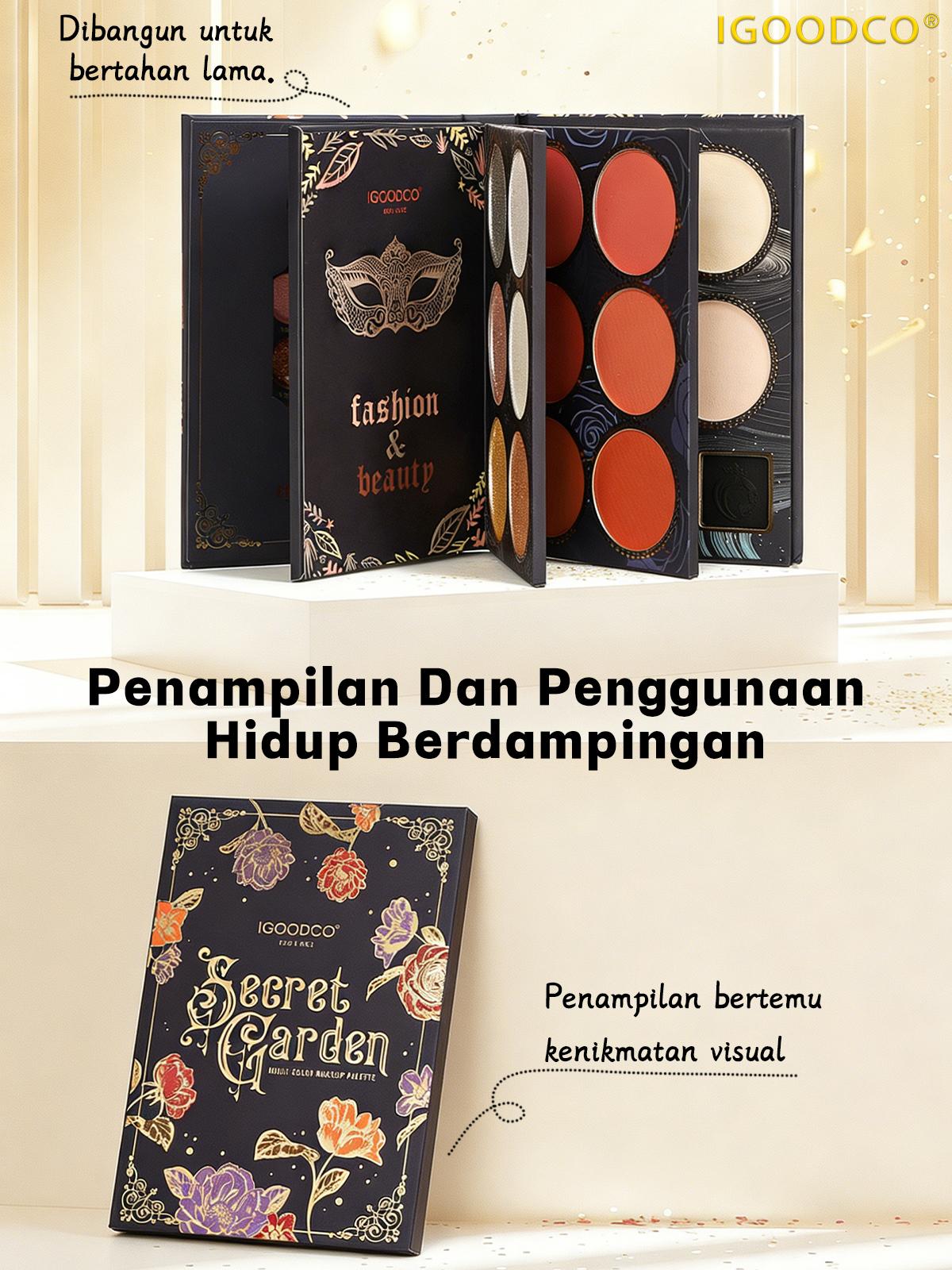 IGOODCO（IG3062) Perona Mata Eye Shadow Pelat Berkilau Matte Bubuk Berkilau Palet Rias Wajah Payet Palet Cos Rias Panggung