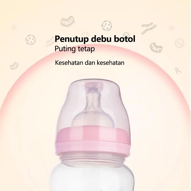 320ml Botol Susu Dot Nipple Wide Feeding Bottle Botol Cartoon botol  Berbagai Macam Mouth berisi Nipple Anti-Flatulence  AB-813 Bayi Accessories 3