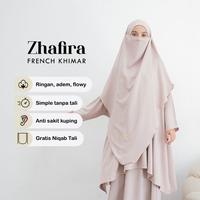 Gambar Maslaha Niqab | (ZHAFIRA SERIES) - Zhafira Long French Khimar | Long FK Instant Umroh Shamira Stretch | Free Cadar Tali - Hitam dari Maslahaniqab Kab. Bandung 1 Tokopedia