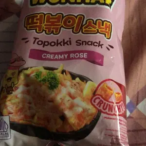 Mujigae by Wonhae Topokki Snack Creamy Rose 80 gr / Makanan Snack Teobokki Krim Krem Rose / Tteokbokki / Cemilan Makanan Instan Korea Halal