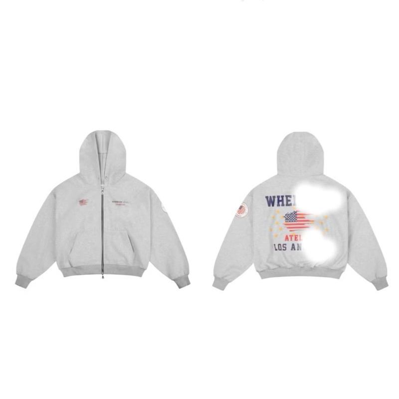 Áo hoodie boxy WHENEVER ATELIER LOS ANGELES vải nỉ bông cao cấp, hình in chuẩn siêu bền, không bong tróc, không xù lông