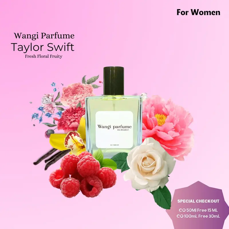 Wangi Parfum TAYLOR SWIFFT Parfum Wanita Tahan Lama dengan Aroma Vanilla Floral Dengan Pelarut 20ml
