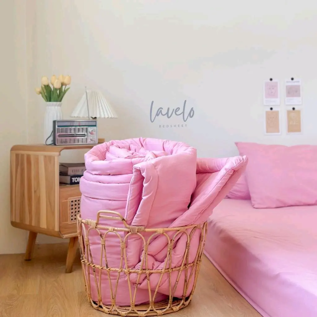 Bedcover Polos Aesthetic Dusty Pink Only Ukuran King 230x240/Single 160x240
