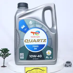 TOTAL QUARTZ 7000 SAE 10W-40 4 LITER API SERVICE SN/CF OLI MOBIL MESIN BENSIN PELUMAS SYNTHETIC CLEAN SHIELD TECHNOLOGY ORIGINAL