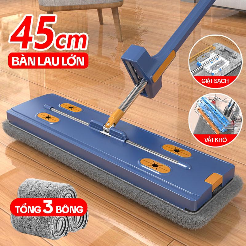 Cây Lau Nhà Tự Vắt KITIMOP MONSTER 45CM, Chổi Lau Nhà Tự Vắt Thông Minh Xoay 360 Độ (KHÔNG KÈM XÔ)