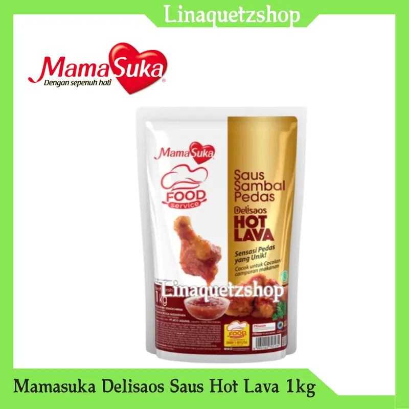 Mamasuka Delisaos Saus Sambal Hot Lava 1kg 0