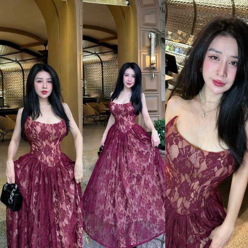 Đầm ren cúp ren công chúa Hoa Enlly, dáng áo corset với tùng váy  xoè to dài ren thêu hoa cao cấp cực sang. Thân váy được may 2 lớp, tùng váy may 3 lớp xoè phồng cực kì đẹp. From váy siêu hack eo luôn ạ. Rất phù hợp cho nàng đu event sự kiện, tiệc tùng ha