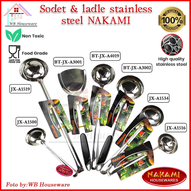 NAKAMI Ladle sodet stainless steel / sutil / ladle gantung premium 0