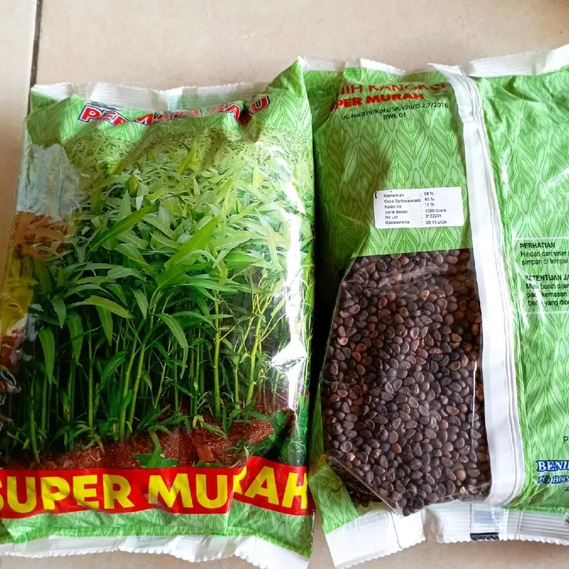 Promo Benih//bibit kangkung SUPER MURAH permata baru kemasan 1kg original Benih Daun 0