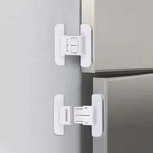 Kunci Pengaman Pintu Kulkas 1 Set - Safety Lock Baby Proofing Tombol Ganda