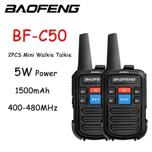 2pcs Baofeng BF-C50 Mini Walkie Talkie Kids Portable Ham Radio Comunicador UHF 400-470MHz Dual Band Two-way Radio HF Transceiver