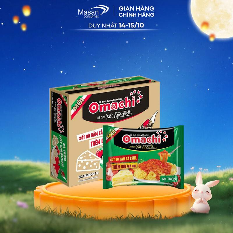 Thùng Mì dinh dưỡng khoai tây Omachi mì trộn xốt Spaghetti 30gói x 90gr