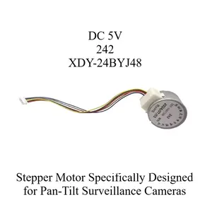 XDY-24BYJ48-242 5V Stepper Motor Specifically Designed for Pan-Tilt Surveillance Cameras 1/64 Gear Ratio