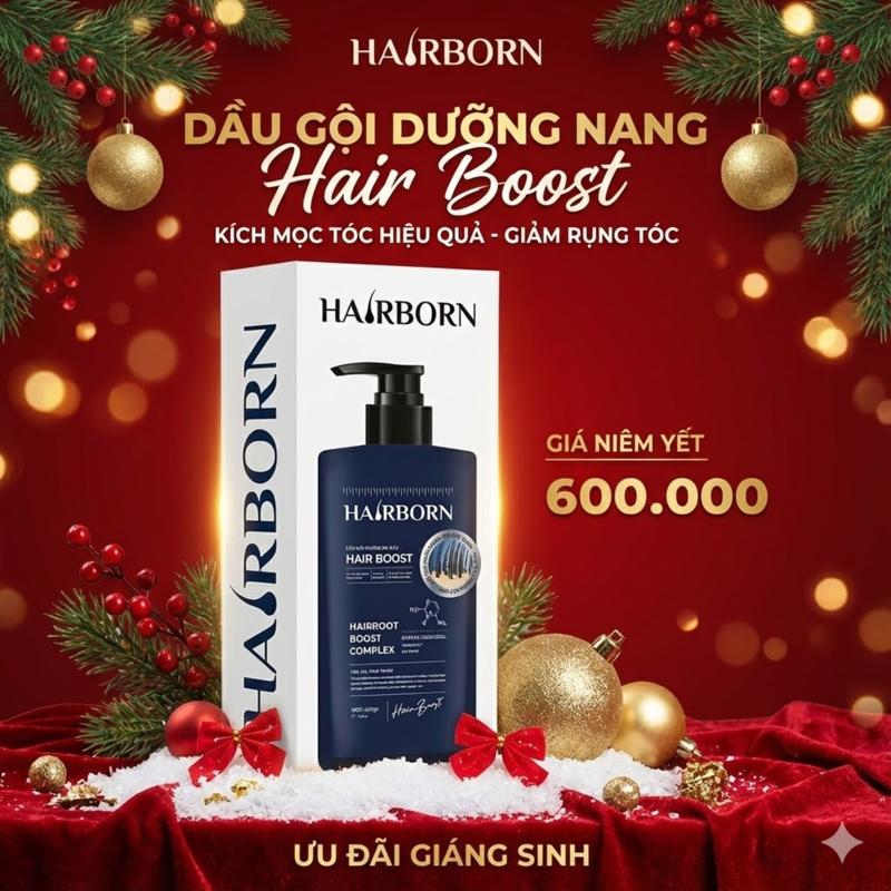 Hairborn Dầu Gội Dưỡng Nang Hair-Boost 450Gr Dưỡng Da Đầu Chuyên Sâu Hỗ Trợ Chăm Sóc Tóc Từ Gốc Kích Mọc Tóc Mới Giảm Rụng Tóc Thích Hợp Cho Nam & Nữ