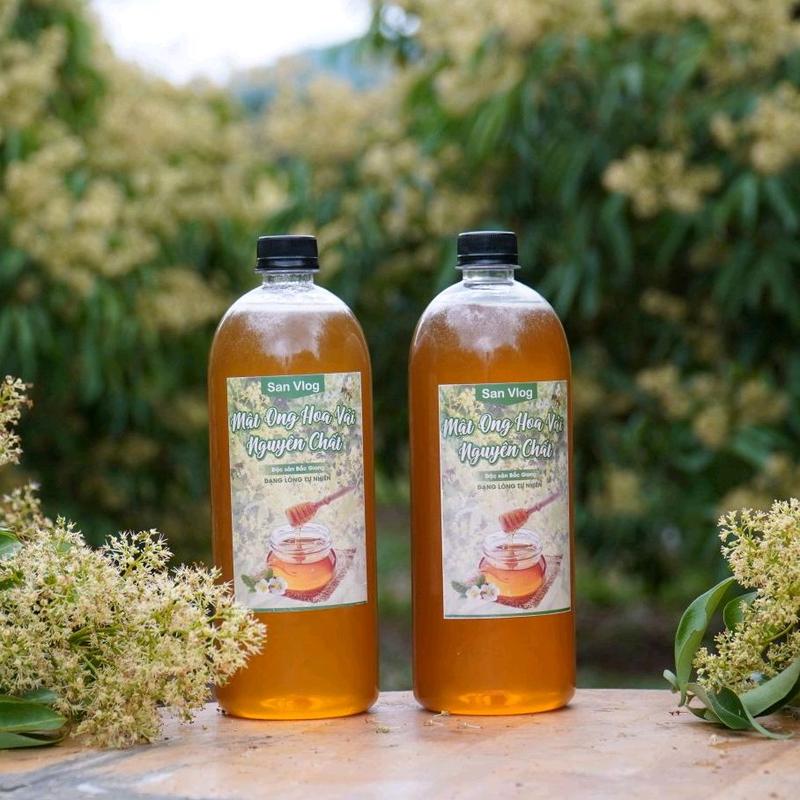 2 Lít Mật Ong Hoa Vải Nguyên Chất - Nhanh Kết Tinh - Chuẩn Tự Nhiên