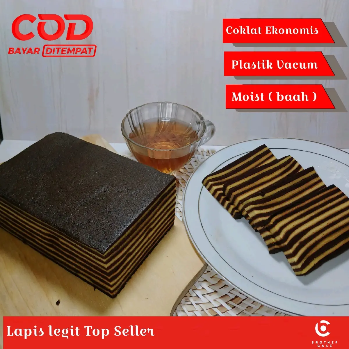 lapis legit coklat wisman ukuran 20x10cm