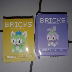 Mainan Edukasi Puzzle Brick Mini Kartun Karakter Hadiah Gift Nano Blok POP Plastik Balok Anak Toys - Blok Bangunan Pendidikan Anak