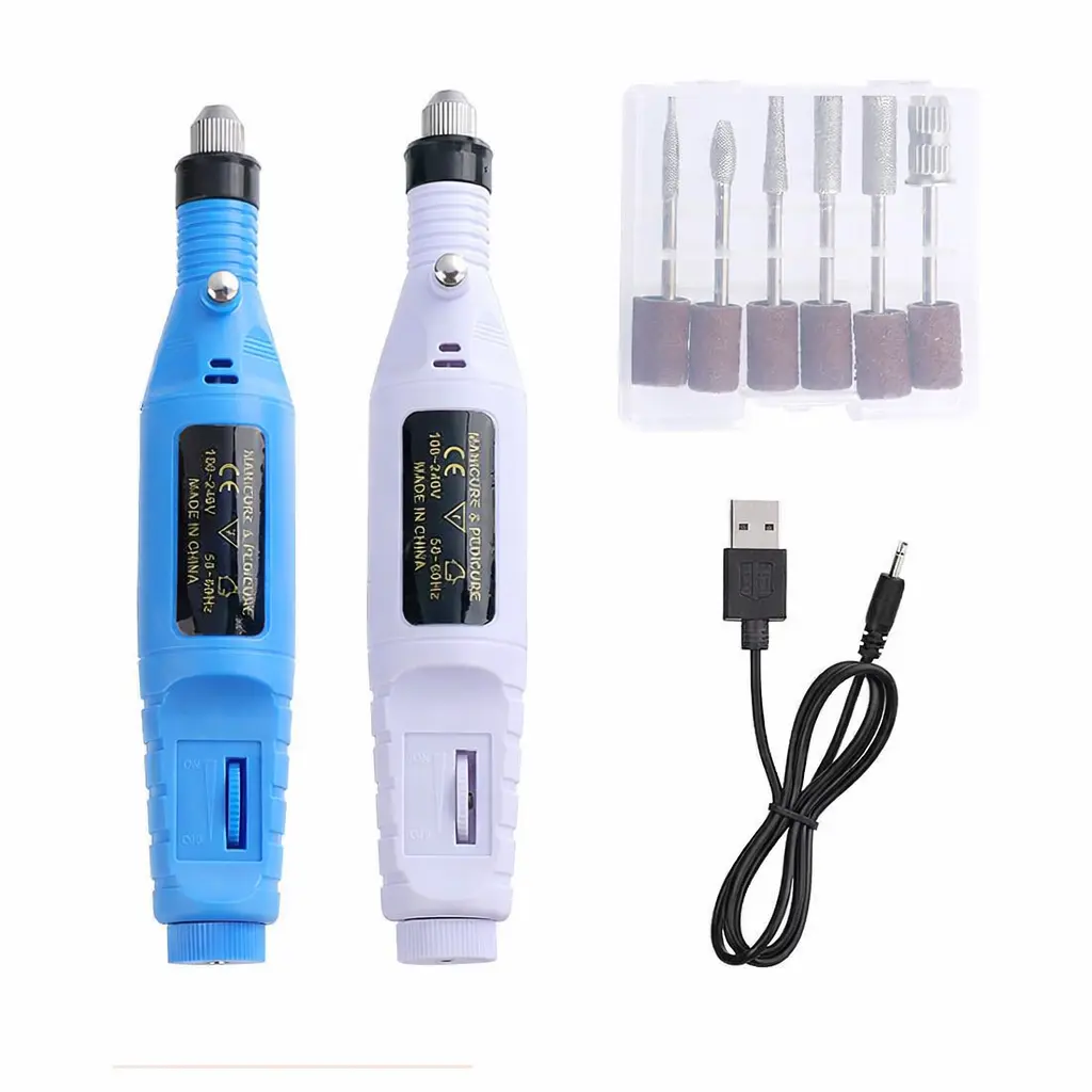 Set Alat Perawatan Kuku Gerinda Mini Penghalus Kuku Mini Nail Grinder