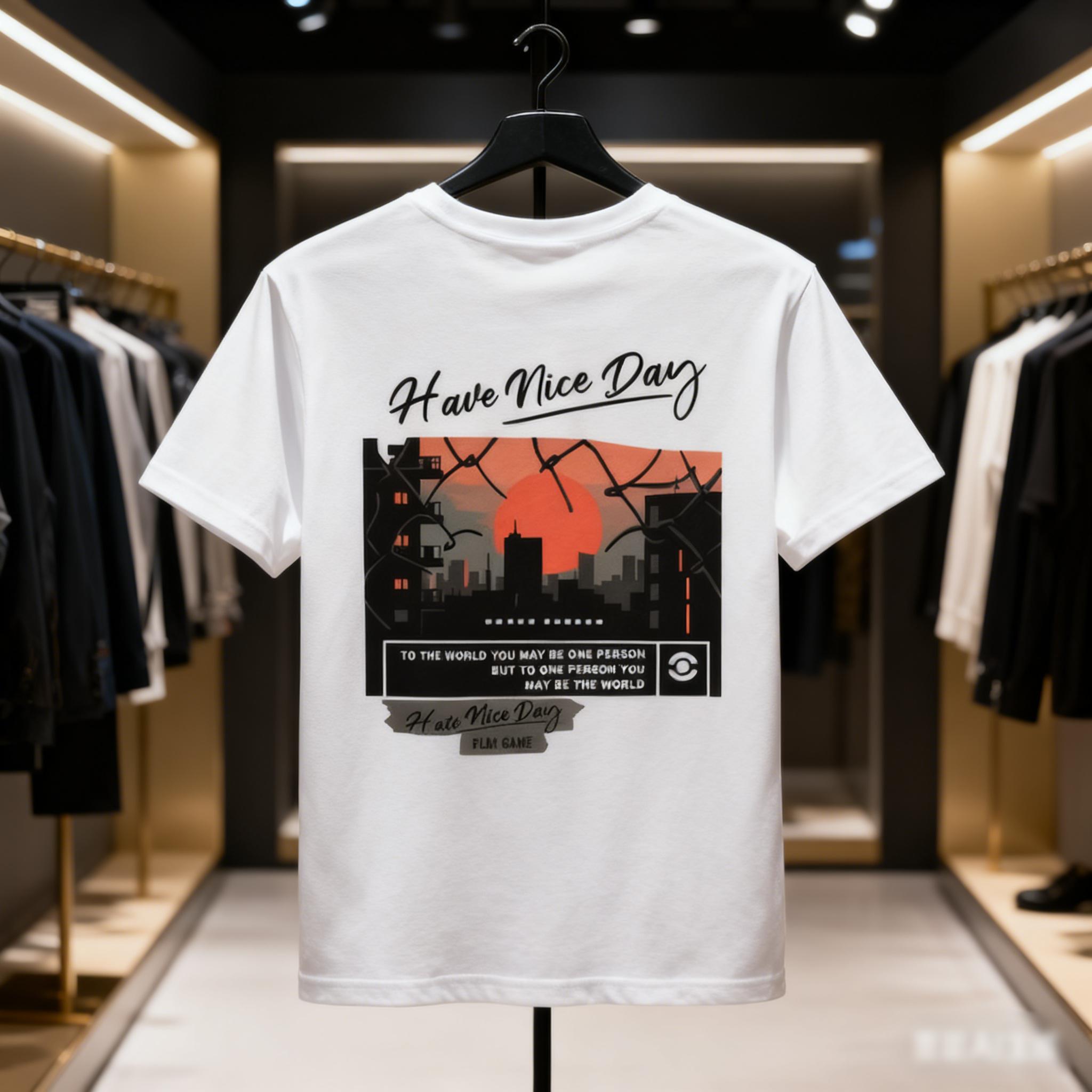 Kaos Motif Trendi Dengan Bahan Katun Lembut Yang Nyaman, Model Santai Untuk Kenyamanan Musim Panas kaos  majalengka  kota  angin baju  snsb baju