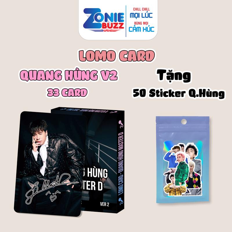    Tặng Sticker   Bộ 33 Lomo Card Cá Nhân Quang Hùng Master D - 2 Mặt Bo Góc 