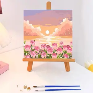 Lukisan DIY Cat Minyak Kanvas / Lukisan Kanvas DIY Digital Painting Kit With Kanvas / Number Nature Series DIY Painting Kit Canvas Paint Kit Digital Kanvas Lukis / Paint by number kit Diy painting kit Kanvas painting with frame siap lukis