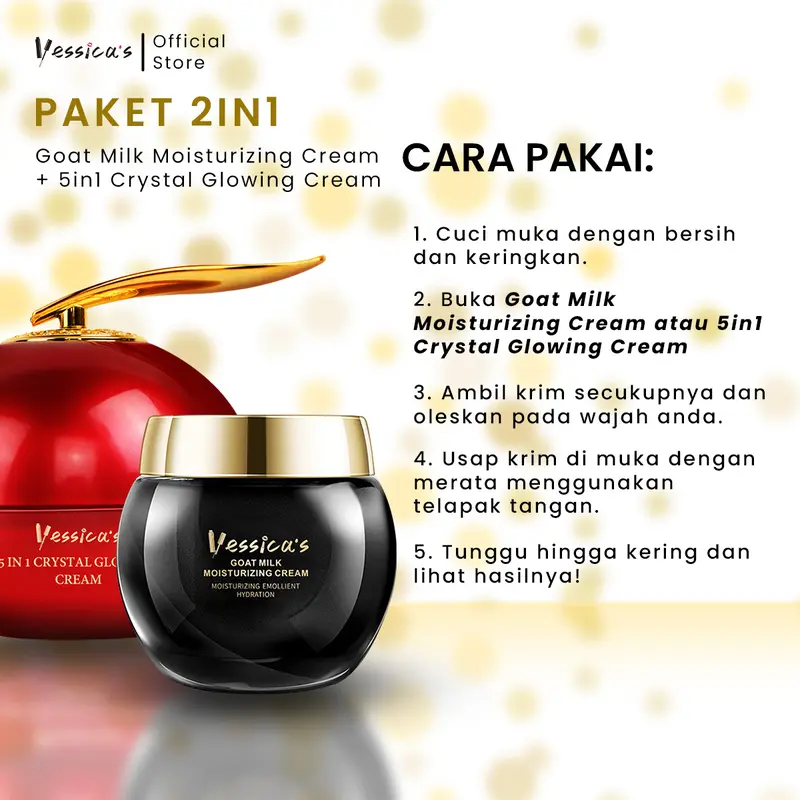 FYC - Yessica's Paket 2IN1 Crystal Glowing + Goat Milk Cream 1