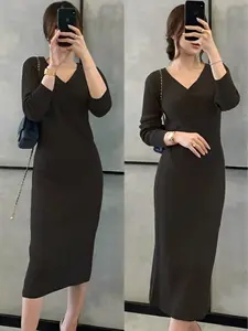 ZRS Dress Rajut Monica Ld 90 - 100 cm P 110 cm B 300 gr Cotton Polyester #4503