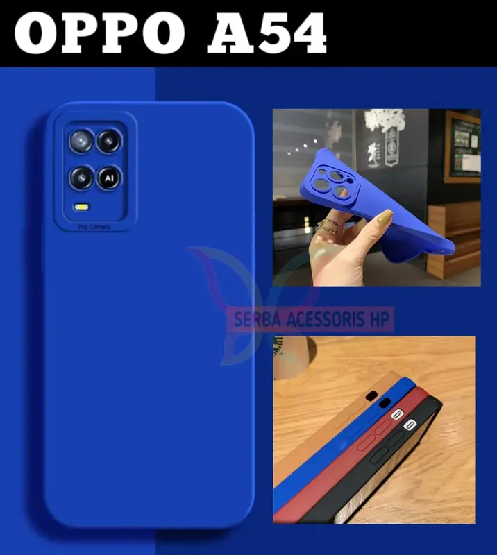 Case Macaron Pro Untuk Tipe OPPO A54 4G Softcase Polos Pelindung Camera 1
