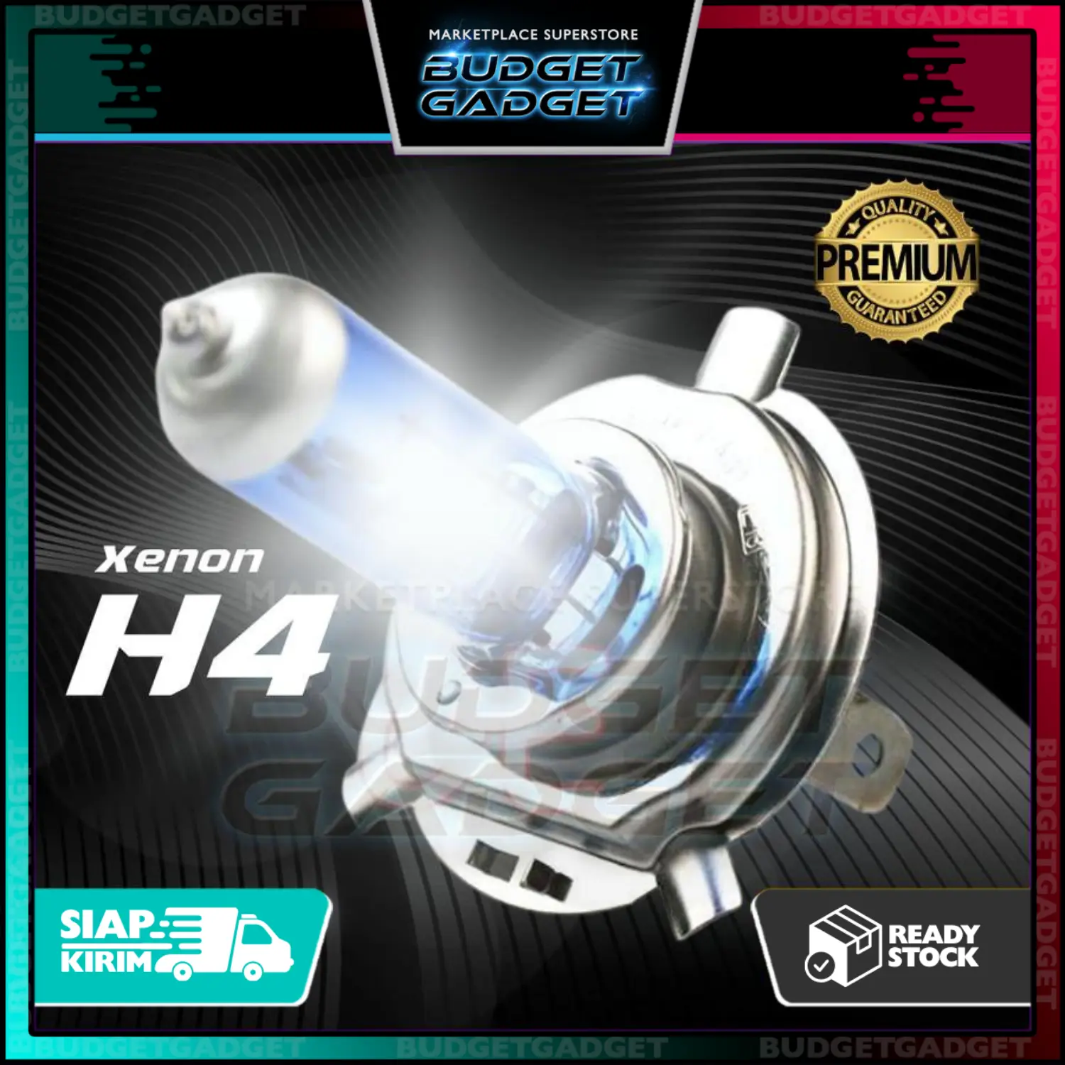 Lampu Mobil Halogen Bulb Xenon H4 5000K 100/90W