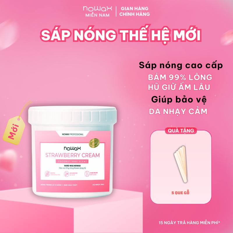 Sáp nóng hũ Nowax Strawberry Hũ nhựa giữ ấm lâu, lựa chọn hàng đầu wax lông Bikini, Nách, Râu,... 0
