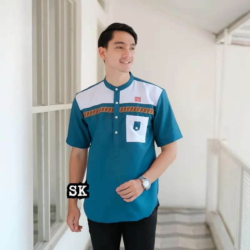 KURTA FF MODEL TERBARU 2022 LENGAN PENDEK EDISI LEBARAN DEWASA DAN ANAK SIZE M L XL XXL 2