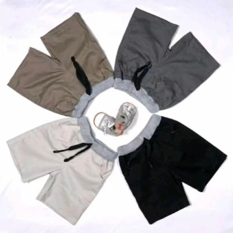 NAYOMI OFFICIAL • Paket 100rb dapat 10pcs || celana pendek anak unisex pria wanita usia 3-10tahun fashion chinos POLOS harian pinggang karet melar bahan katun nyaman adem 2