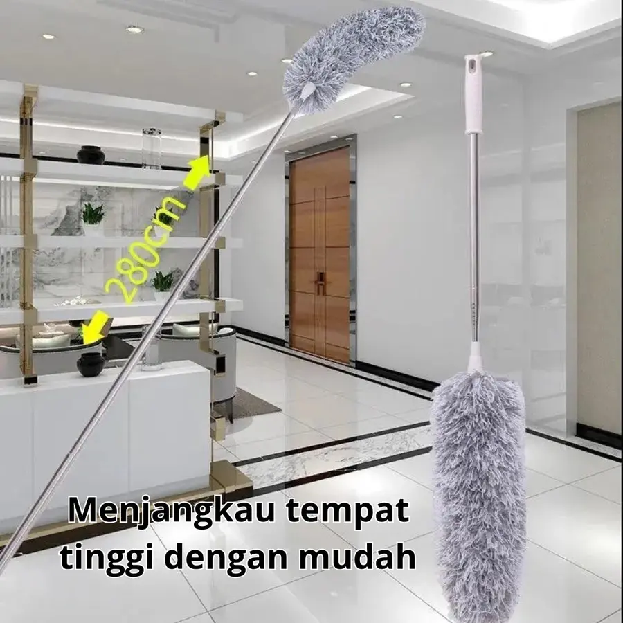 Kemoceng Tarik Microfiber 280cm Bisa di Atur Panjang Pendek tinggi Pembersih Abu