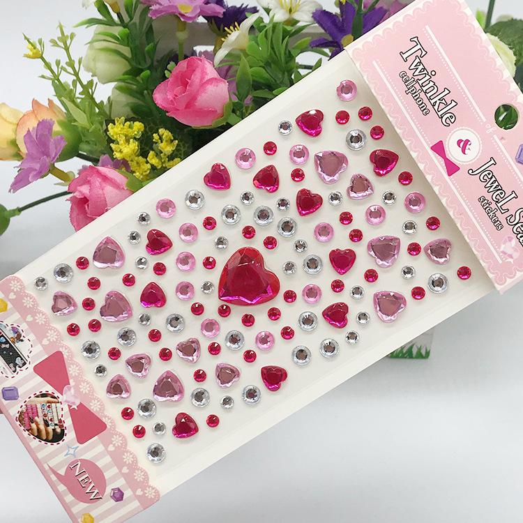Product Introduction of Rhinestones Face Face Jewelry DIY Disposable Diamond Tattoo Stickers Face Makeup Decoration Acrylic Sticker Drill Phone Stickers 22