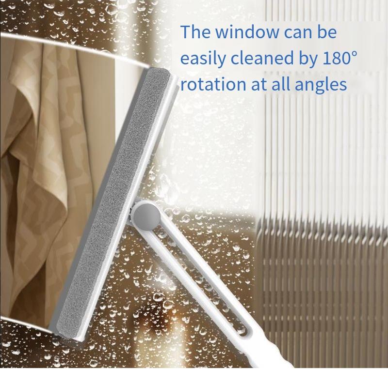 Product Introduction of Dụng Cụ Vệ Sinh Cầm Tay Có Thể Gập Lại Dụng Cụ Cạo Kính, Chổi Lau Gương Phòng Tắm Đa Chức Năng, Cần Gạt Nước Kính Xoay 360 ° 14