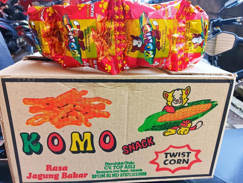Product Introduction of Snack Chiki Komo Berhadiah Uang Jika Beruntung | Jajanan Snack Ciki Jadul | Snack Ciki Rasa jagung Panggang Berhadiah Isi 40 pcs Perkarton 5