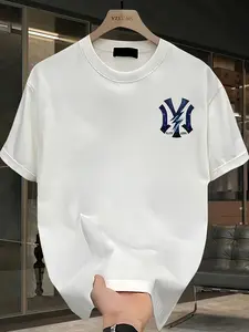 Kaos Unisex Katun 200g Lengan Pendek, KerahBulat, Model Longgar Gaya Amerika denganSablon Print