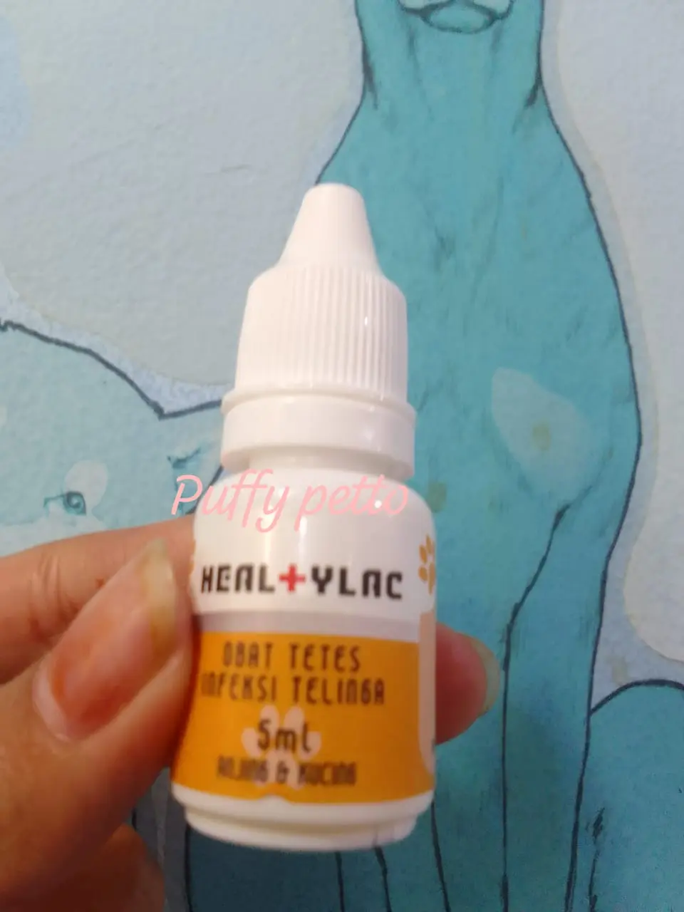 Heal+ylac Obat Tetes Infeksi Telinga Untuk Anjing & Kucing 5 ml ( mengatasi infeksi luka telinga dalam benkak, bernanah, cairan berkecoklatan, mencegah radang di telinga)