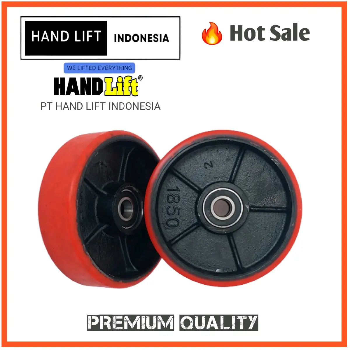 Roda Hand Pallet 180x50 PU - Roda Belakang Bahan PU