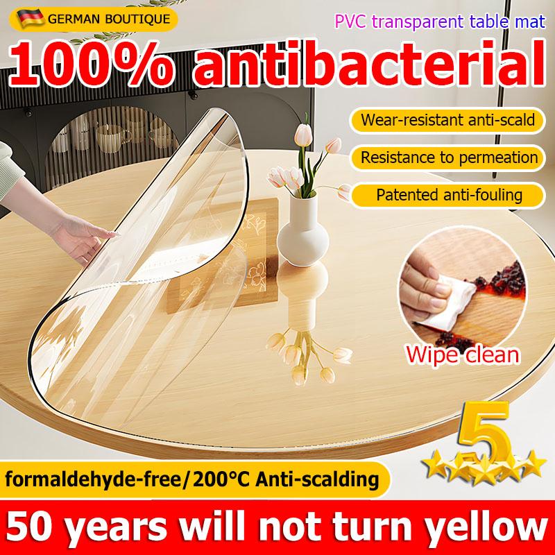 【200°C Anti-scalding】2.5mm pvc transparent waterproof pvc table mat ...