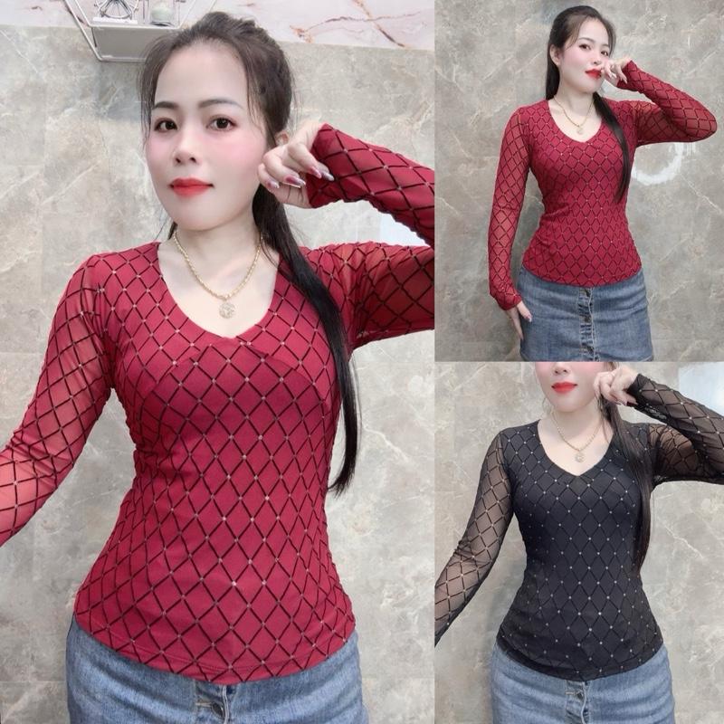  B5_ Áo lưới kèm lót trong fom ôm co giãn nhẹ 