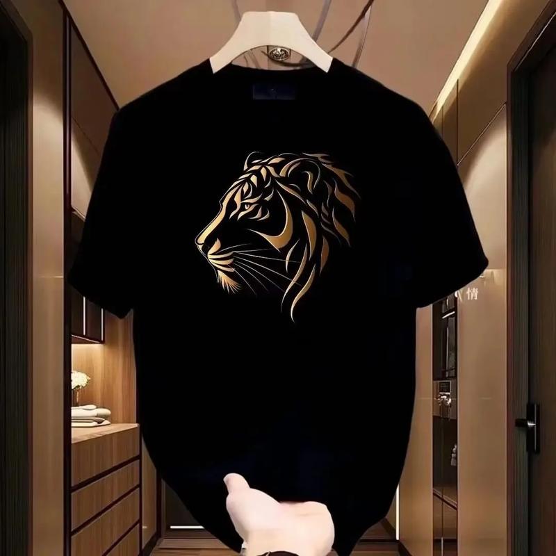 New Short-Sleeved T-shirt Men's Summer Korean Style Trendy Simple Half Sleeve…